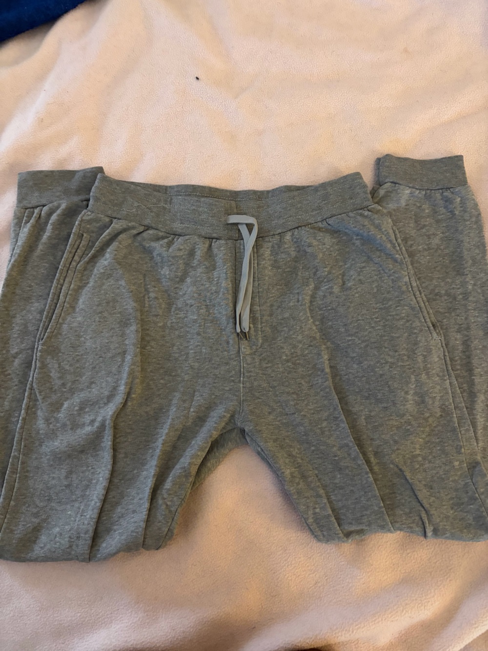 Women's Heather Gray Relaxed Track Joggers with Drawstring Waist